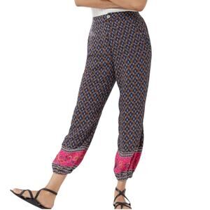 NWT Anthropologie Greta Balloon Leg Printed Viscose Pants 0
